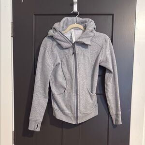Lululemon Athletica Gray Fitted Zip-Up Jacket